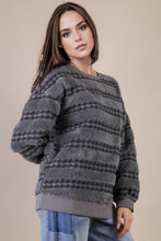 Load image into Gallery viewer, Grey Oversized Textured Fleece Comfy Top