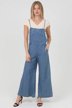 Load image into Gallery viewer, Denim Flare Leg Overalls Jumpsuit