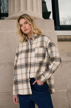 Load image into Gallery viewer, Khaki Plaid Boxy Flannel