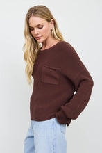 Load image into Gallery viewer, Burgundy Raw Edge Cropped Sweater