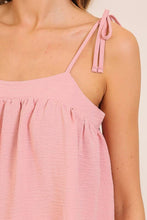 Load image into Gallery viewer, Pink Strap Tie Airflow Cami Top