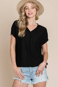 Black Swiss Dot Top