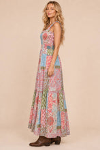 Load image into Gallery viewer, Boho Smocked Patch-Work Maxi Dress