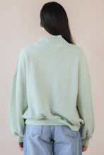 Load image into Gallery viewer, Lime Oversized Half Button Down Waffle Top