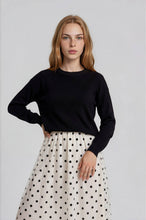 Load image into Gallery viewer, Black Polka Dot Midi Dress