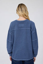 Load image into Gallery viewer, EXPOSED SEAM DETAIL LONG SLEEVE KNIT TOP: MAROON