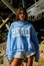 Load image into Gallery viewer, Blue Reversible Mock-neck Lake/Beach Sweatshirt