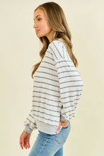 Load image into Gallery viewer, Heather Gray Striped Top