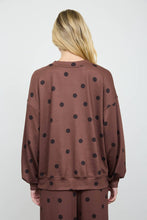 Load image into Gallery viewer, Chocolate Polka Dot Ribbed Top