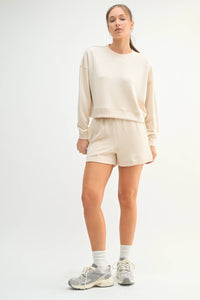 Black Laguna Dropped Shoulder Sweatshirt