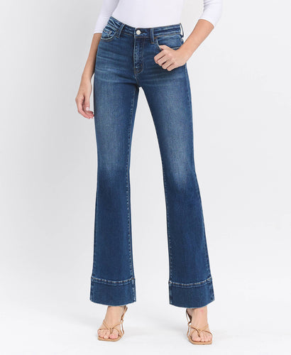 Vervet High Rise Trouser Hem Bootcut Jean
