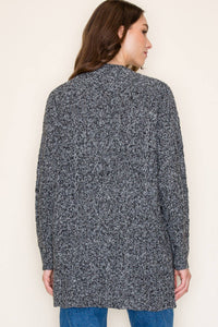 Dark Charcoal Cable Cardigan