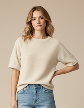 Load image into Gallery viewer, Cream Bubble Sleeve Top