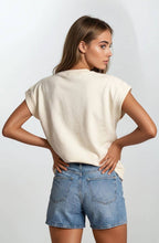 Load image into Gallery viewer, Butter Yellow Floral Embroidery Print Top