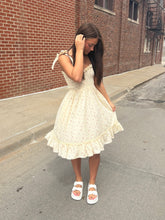 Load image into Gallery viewer, Cream Floral Smocked Dress