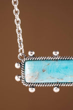 Load image into Gallery viewer, Western Ball TXR Bar Necklace with Hand Stone: TURQUOISE