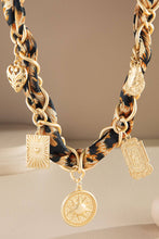 Load image into Gallery viewer, Leopard Scarf Charm Necklace: LEO-LEOPARD