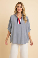 Load image into Gallery viewer, Pinstripe V-Neck Top