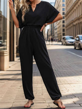 Load image into Gallery viewer, Black V Neck Jumpsuit