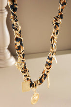 Load image into Gallery viewer, Leopard Scarf Charm Necklace: LEO-LEOPARD
