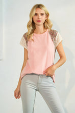 Load image into Gallery viewer, Blush Floral Eyelet Raglan Sleeve Top