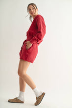 Load image into Gallery viewer, Plum Pink Mineral Wash Luxe Shorts