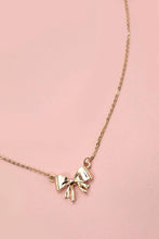 Load image into Gallery viewer, GOLD MINI BOW RIBBON NECKLACE