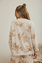 Load image into Gallery viewer, Khaki Floral Toile Crew Neck Sweatshirt