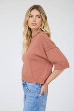 Load image into Gallery viewer, Sienna Exposed Seam Drop Shoulder Top