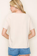 Load image into Gallery viewer, Oatmeal Short Sleeve Sweater