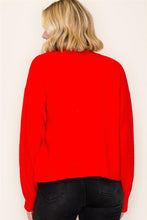 Load image into Gallery viewer, Red Balloon Sleeve Bow Cardigan