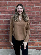 Load image into Gallery viewer, Almond Solid Notch Top