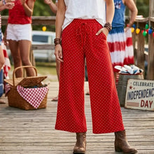 Load image into Gallery viewer, Red &amp; White Scuba Polka Dot Set