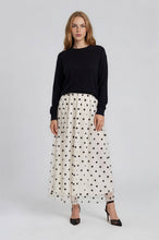 Load image into Gallery viewer, Black Polka Dot Midi Dress