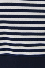 Load image into Gallery viewer, Navy &amp; White Stripe Crop Tank