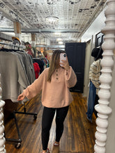 Load image into Gallery viewer, Ribbed Mock Neck Button Front Sweater Top