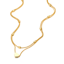 Load image into Gallery viewer, TITANIUM  STEEL NON-TARNISH LAYERED HEART NECKLACE