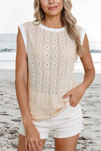 Load image into Gallery viewer, Ivory Floral Textured Tank Top