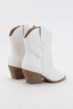 Load image into Gallery viewer, White Blazing Embroidered Ankle Boot