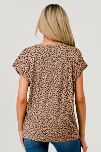 Mocha Leopard Print Top