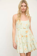 Load image into Gallery viewer, Light Olive Floral Tiered Dress