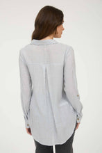 Load image into Gallery viewer, Black Striped Collared Button Down Top
