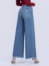 Load image into Gallery viewer, Vervet High Rise Frayed Hem Extreme Wide Jeans