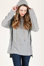 Load image into Gallery viewer, Heather Grey Brushed Hoodie