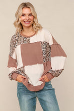 Load image into Gallery viewer, Leopard Print Bubble Sleeve Top