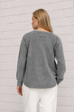 Load image into Gallery viewer, Charcoal Washed Henley Top