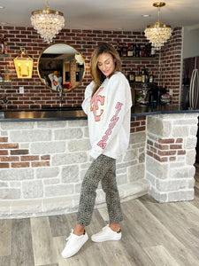 Checkered KC Football Sweatshirt