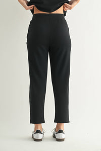 Black Laguna Soft Drape Cropped Pant