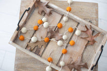 Load image into Gallery viewer, White &amp; Orange Felt Garland