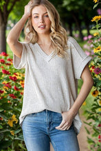 Load image into Gallery viewer, Oatmeal Dolman Waffle Top